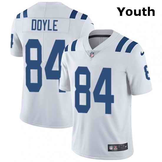 Youth Nike Indianapolis Colts 84 Jack Doyle Elite White NFL Jersey